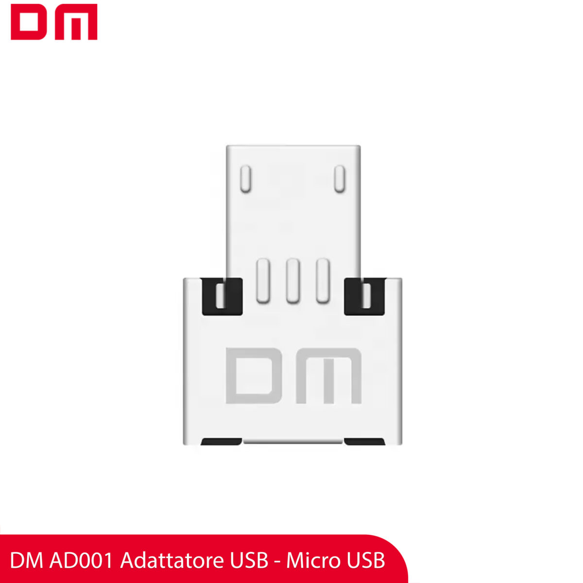 Adattatore DM AD001 USB a Micro USB – Compatto e Universale