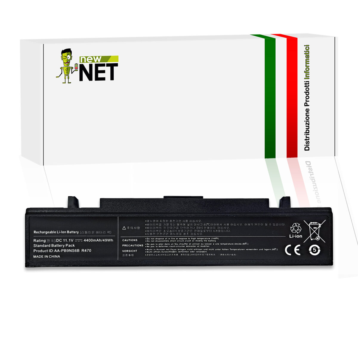 Batteria AA-PB9NS6B per Samsung NP200A5B – 10.8-11.1V, 4400mAh / 48Wh
