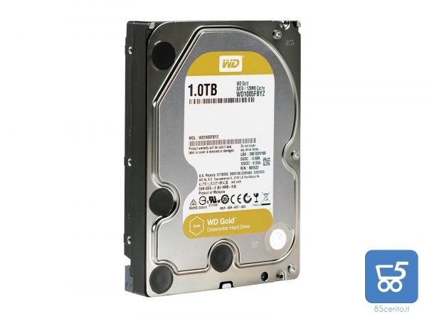 Hard Disk Sata 3.5" interno Western Digital Gold da 1TB 1000Gb - WD1005FBYZ - Data Center HDD