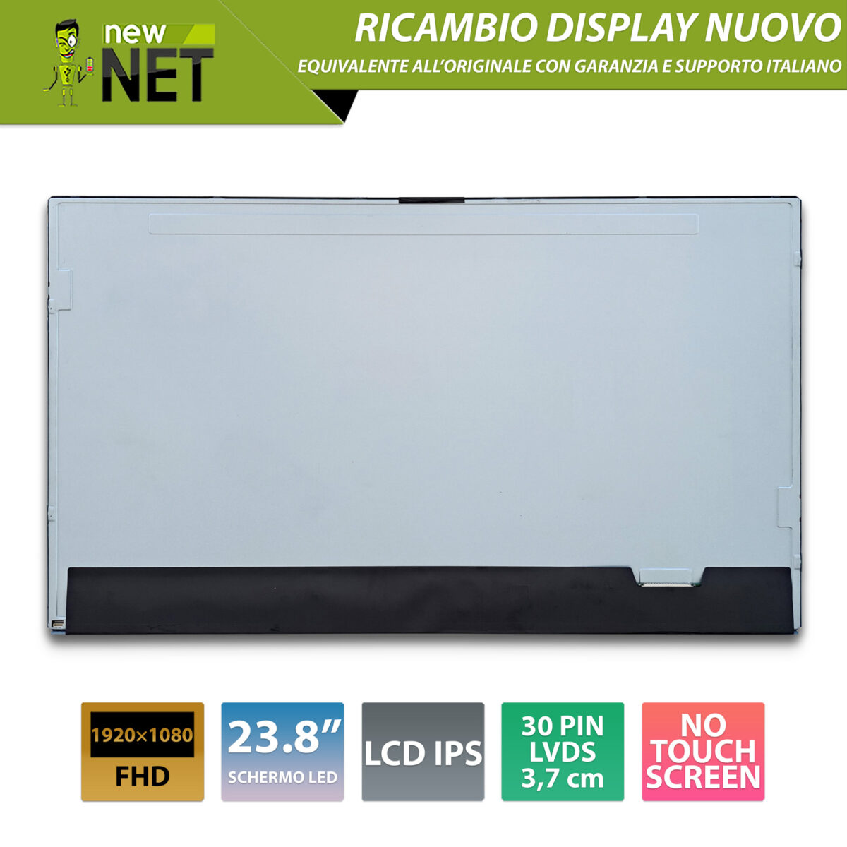 Display MV238FHM-N10 LCD IPS 23.8 pollici 30 pin LVDS, 1920x1080 FHD