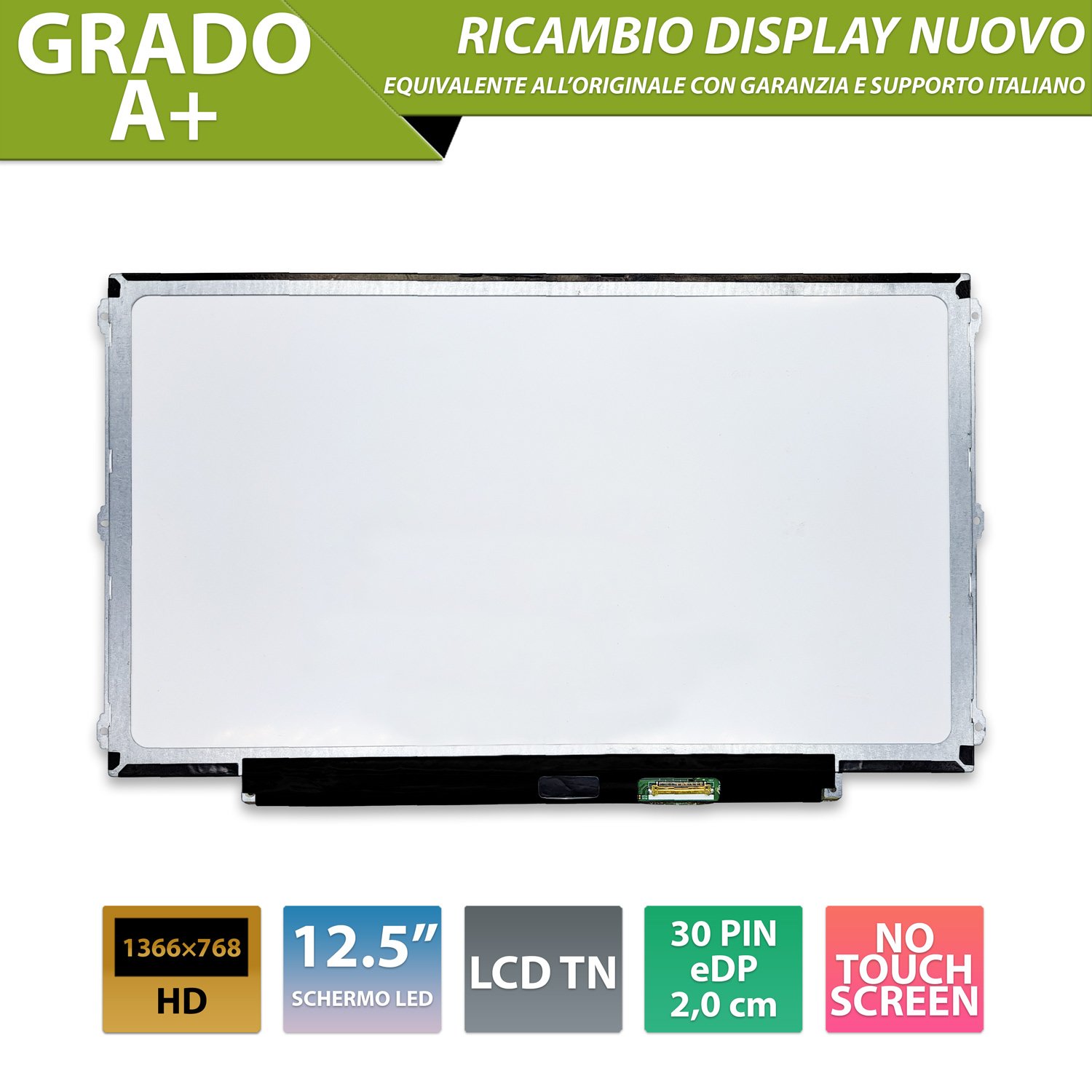 Display IPS 12.5″ 1366×768 HD HP EliteBook 820 G1 eDP 30 pin PCB 20.3cm