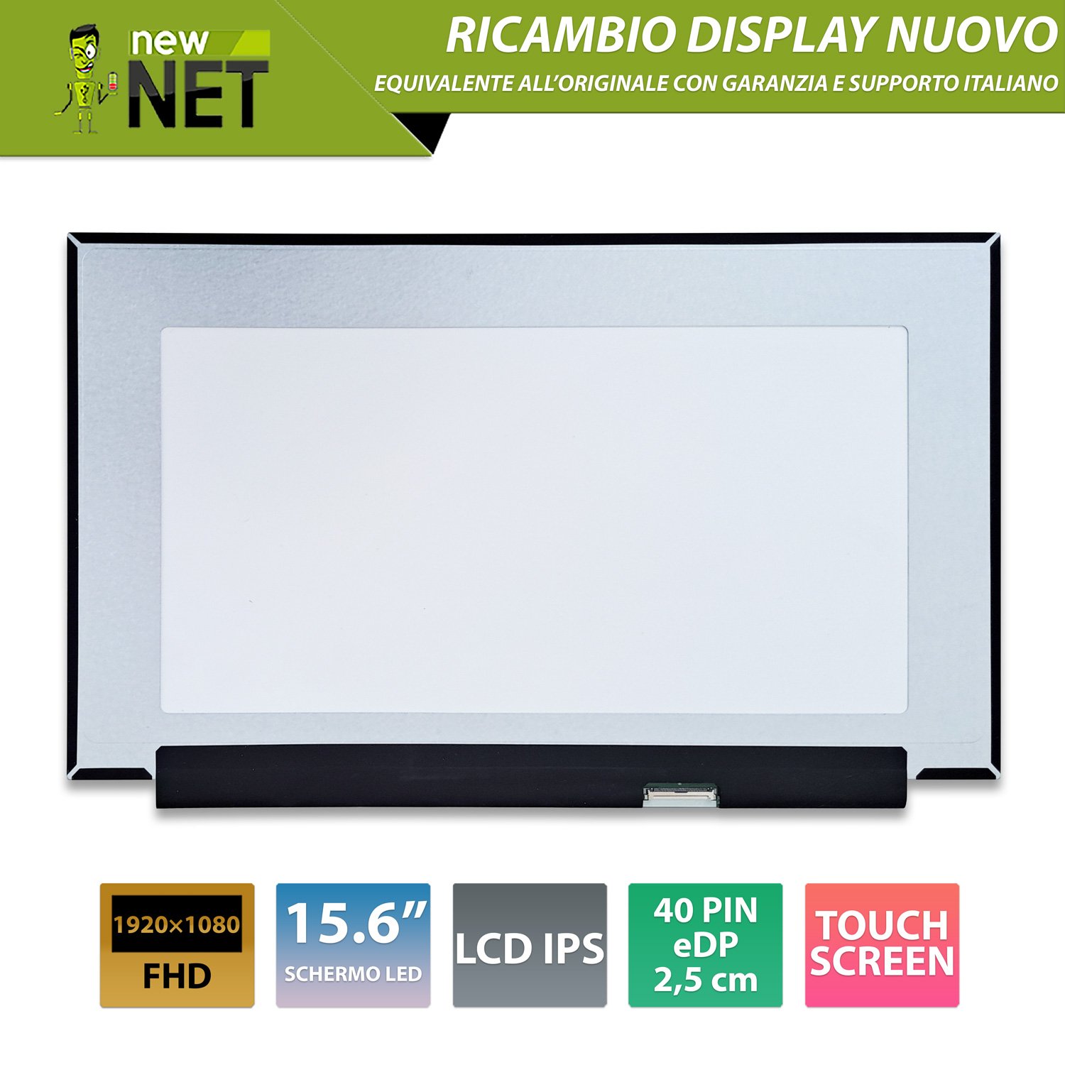 Display compatibile HP 15-eh0000 15.6 pollici IPS FHD touch