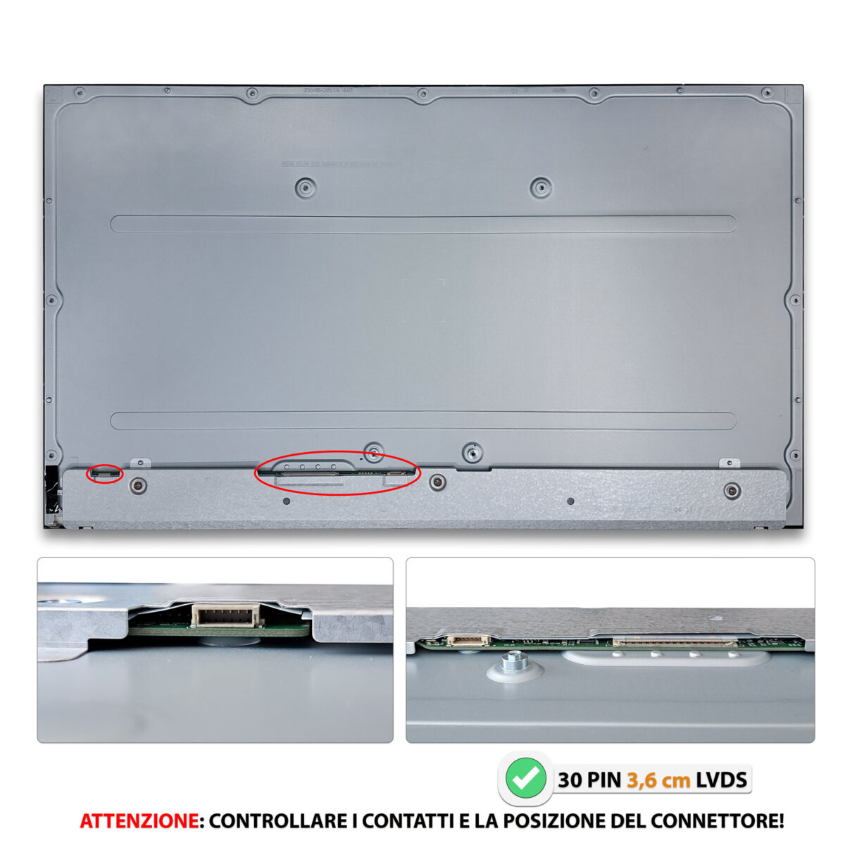 Display LCD IPS LM238WF5-SSG3 - 23.8 pollici 1920x1080 FHD 75Hz - 30 pin LVDS 36mm - In-Cell Touchscreen - immagine 5