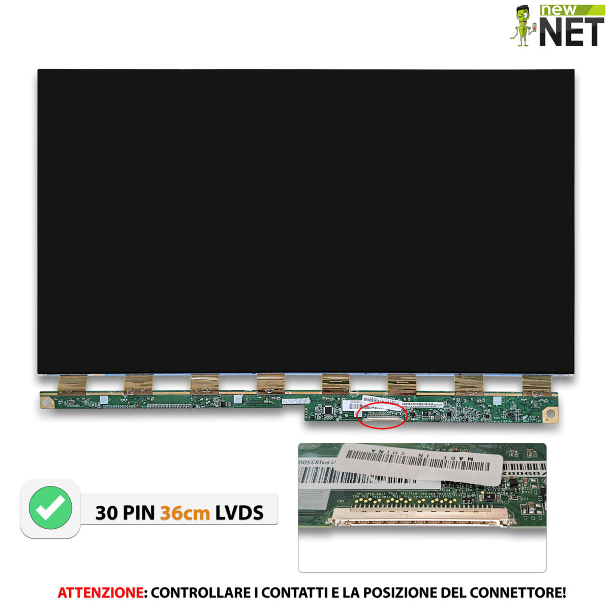 Display LCD IPS LC238LF1L01 23.8" FHD 75Hz 30 pin LVDS 36mm - pannello CELL senza retroilluminazione - immagine 5