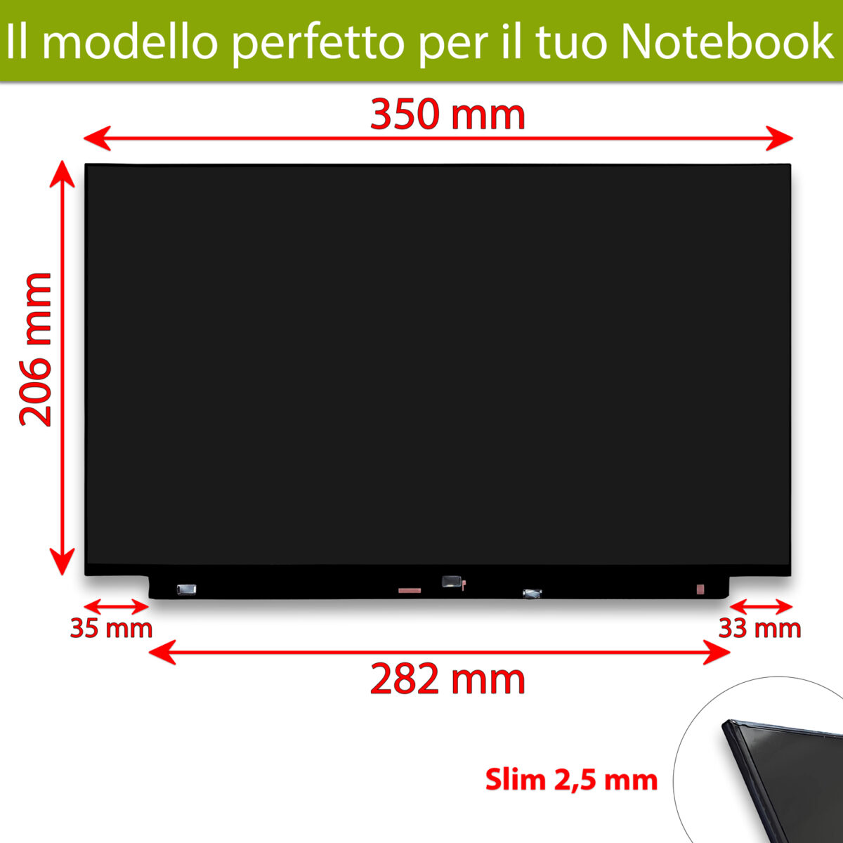 Display LCD IPS M156NVF4 R0 - 15.6 pollici 1920x1080 FHD 120Hz - 40 pin eDP 25mm - Slim 2.5mm - immagine 2
