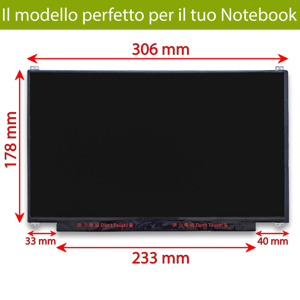 Display LCD TN B133XTN01.5 HW3A - 13.3 pollici 1366x768 HD - 40 pin LVDS 25mm - immagine 2