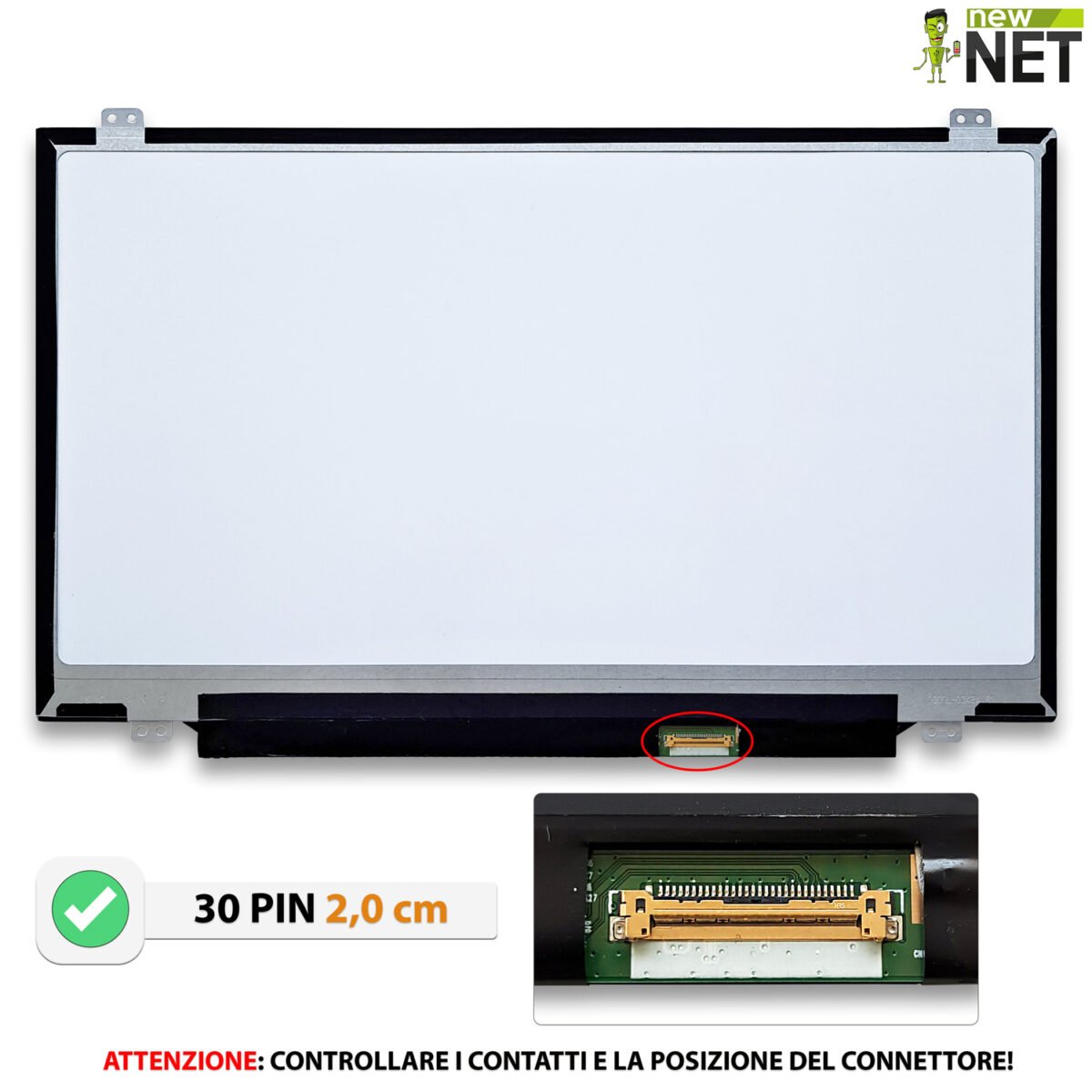 Display LCD TN LP140WD2-TPB1 - 14.0 pollici 1600x900 HD+ -30 pin eDP 20mm - immagine 5