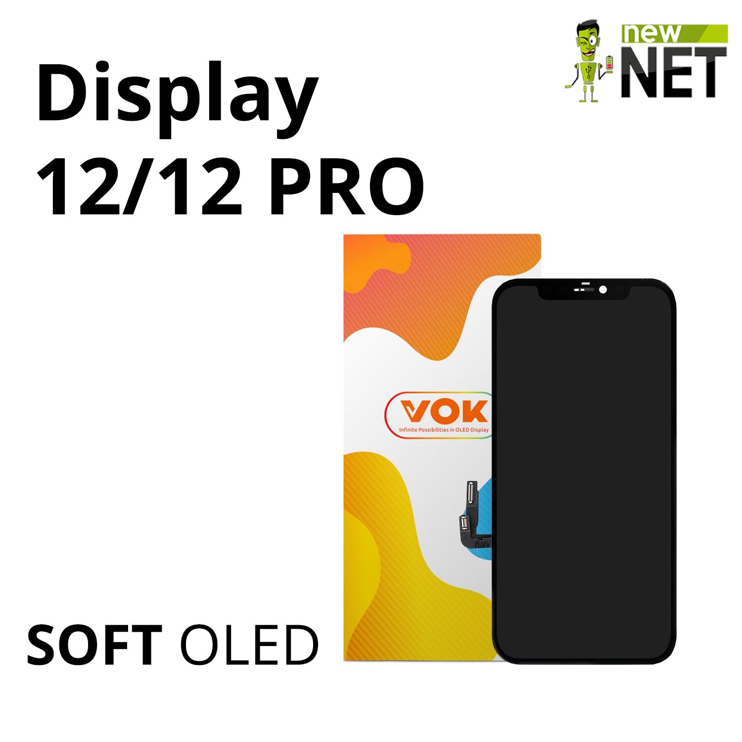 Display Soft OLED VOK per Apple iPhone 12, iPhone 12 Pro