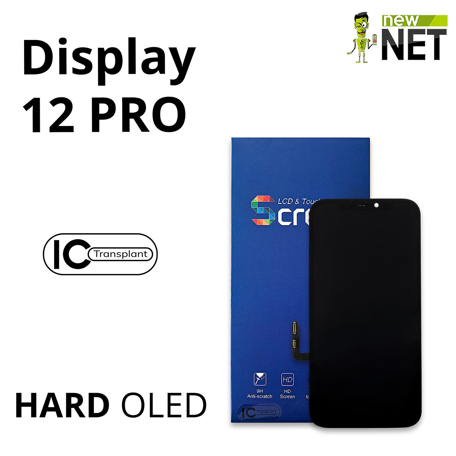 Display Touchscreen Hard OLED per Apple iPhone 112 PRO con IC Transplant (Rimovibile) e True Tone