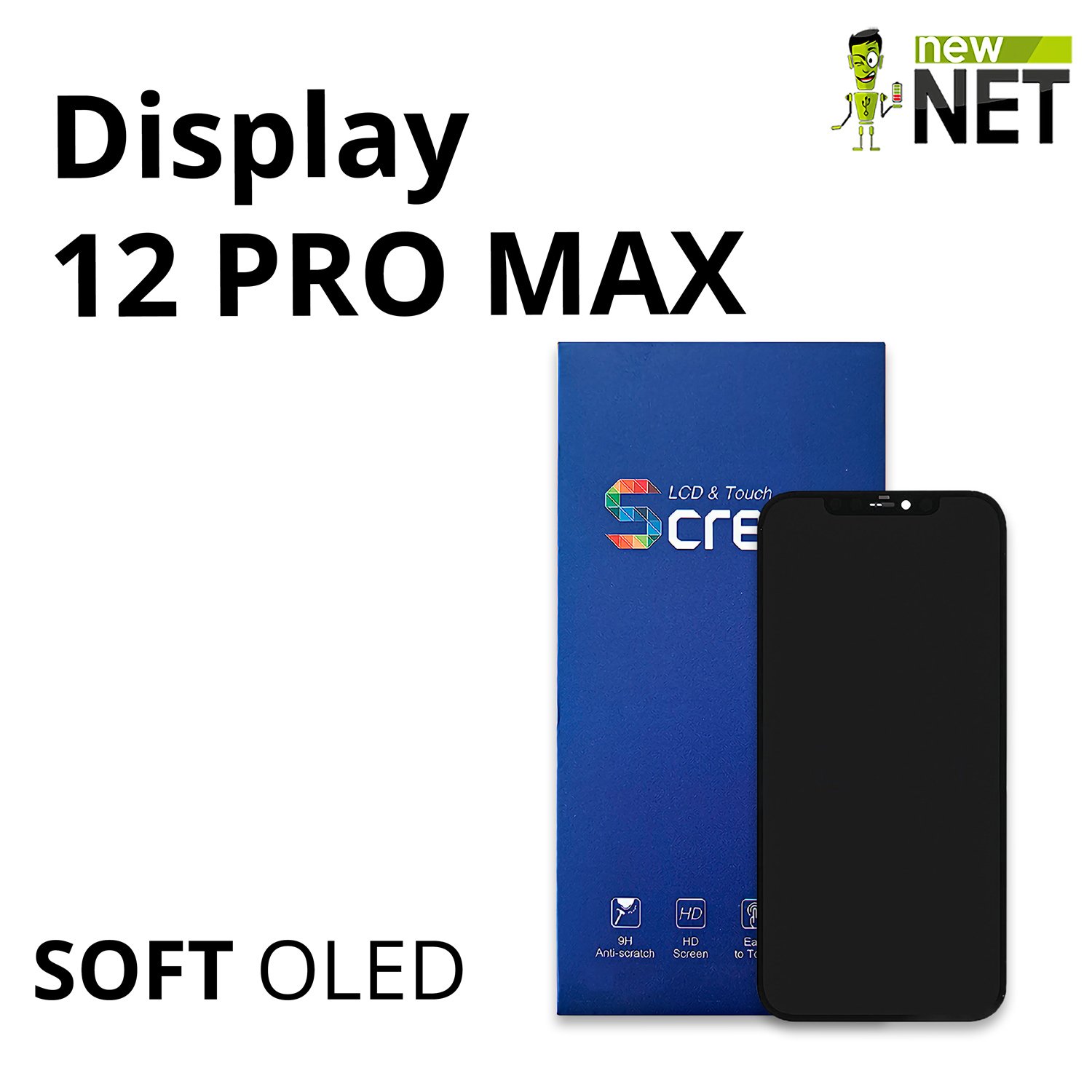 Display LCD Touchscreen per Apple iPhone 12 Pro Max Soft OLED con True Tone