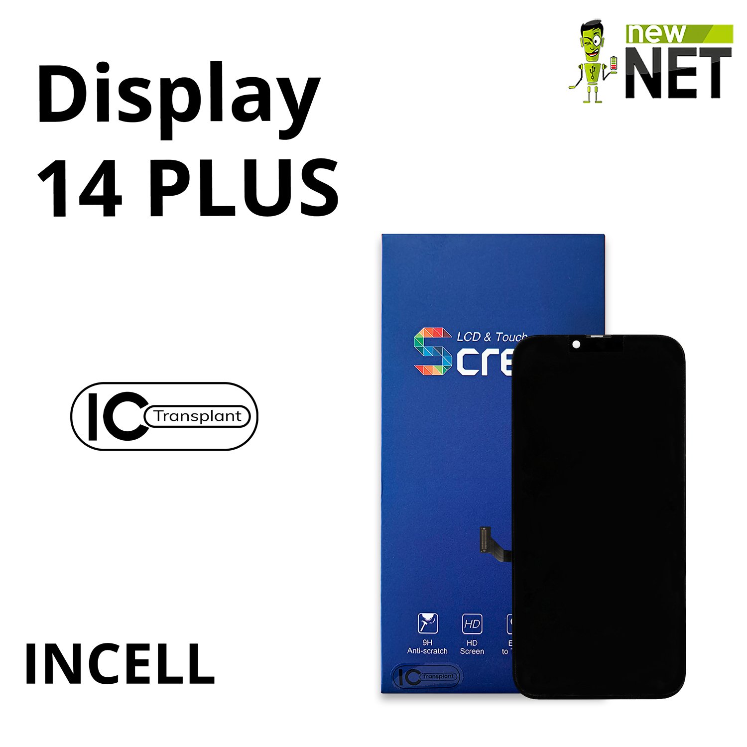 Display LCD Touchscreen per Apple iPhone 14 Plus IN-CELL con IC Rimovibile e True Tone