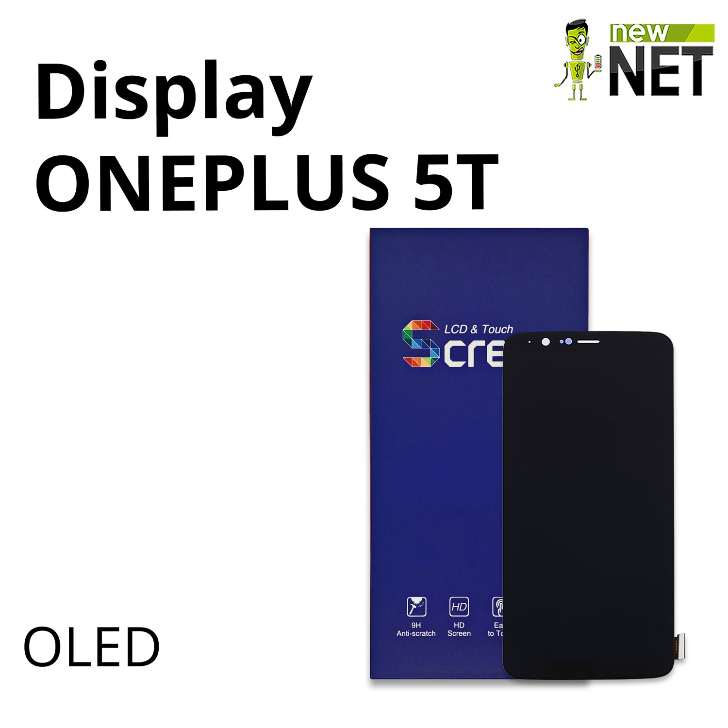 Display OLED originale rigenerato compatibile per OnePlus 5T A5010