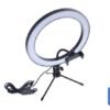 Luce ad Anello Ring Light con Mini Treppiede Supporto Smartphone Dimmerabile Diametro 20 cm USB