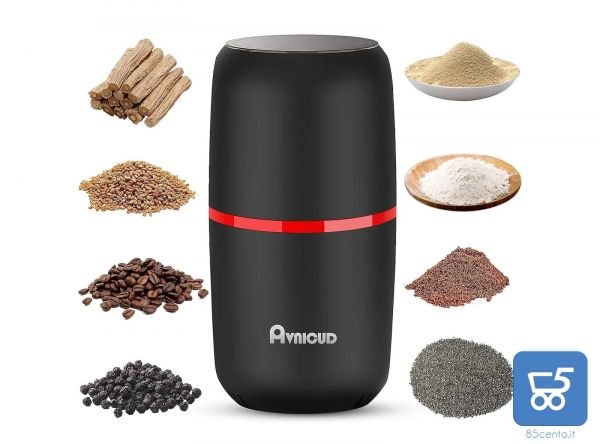 Macina Caffè Elettrico, Macinaspezie, Capacità 120 g Portatile per Chicchi di Caffè, Noci, Spezie, Cereali, Macinapepe