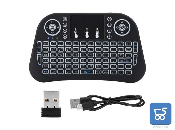 Mini Tastiera Wireless per Smart TV PC Console HTPC Android Box 2.4GHz