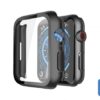 Misxi Custodia rigida 2 pezzi nero con pellicola protettiva in vetro, compatibile con Apple Watch Series 6 / SE/Serie 5 / Series 4 40 mm