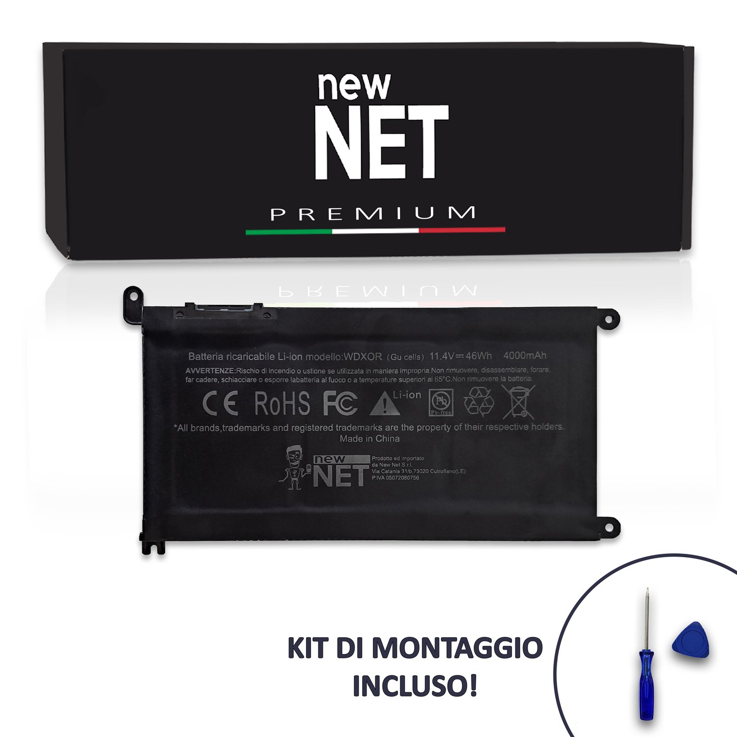 Batteria New Net Premium WDX0R per Dell Inspiron 15 7580 - 11.4V