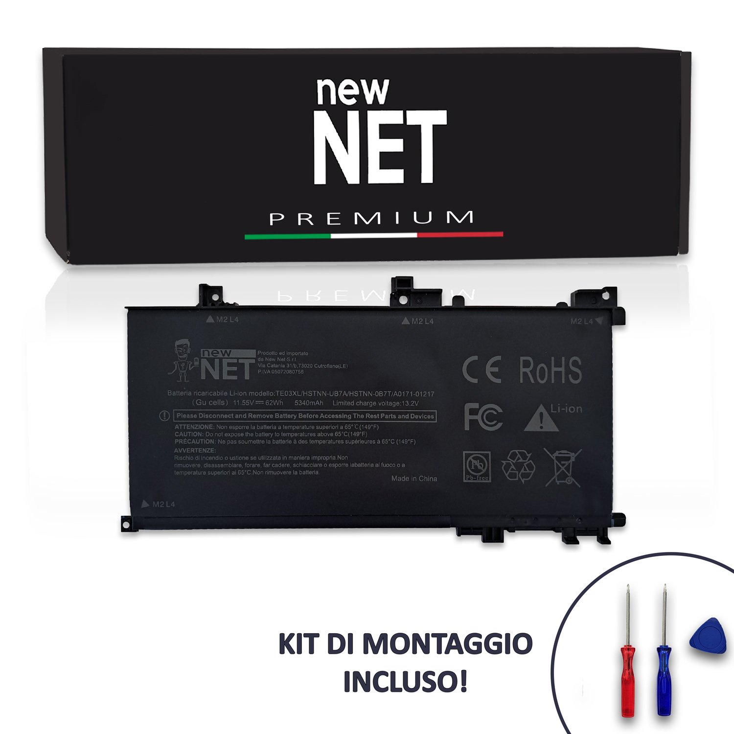 Batteria New Net Premium TE03XL per HP OMEN 15-ax