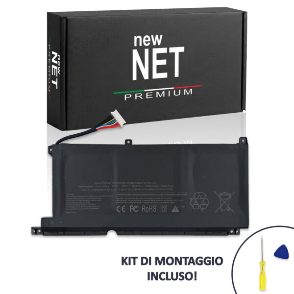 Batteria Premium PG03XL compatibile con HP - 11.55V, 4323mAh, 50Wh