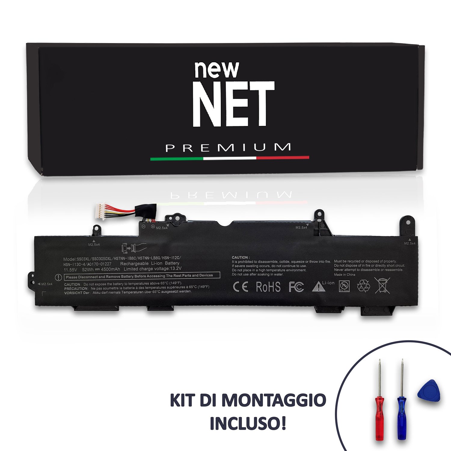 Batteria New Net Premium SS03XL per HP EliteBook 735 G5 - 10.8-11.55V
