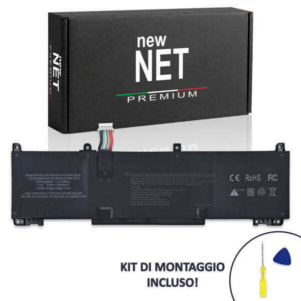 Batteria Premium RH03XL compatibile con HP - 11.4, 4600mAh, 53Wh
