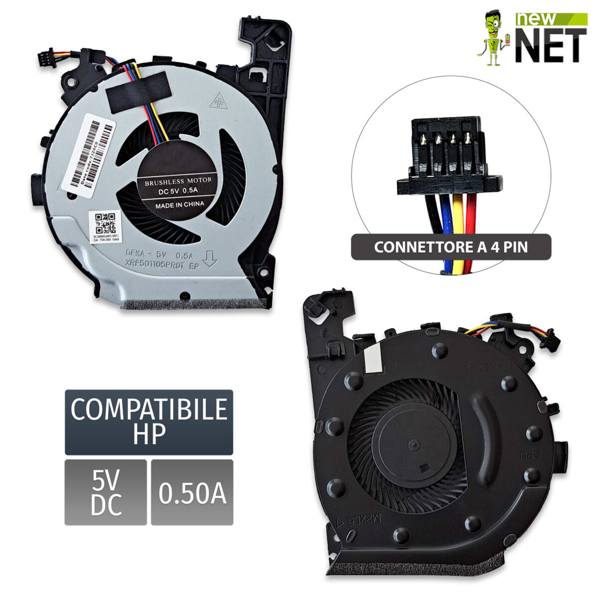 Ventola CPU fan L20335-001 per notebook HP Pavilion Gaming 15-cx, 15t-cx