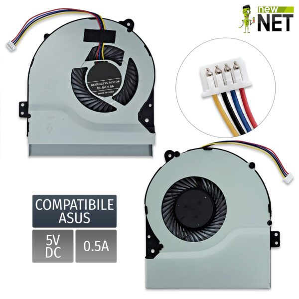 Ventola CPU fan per ASUS X450C, X450CA, X450CC, X450CP