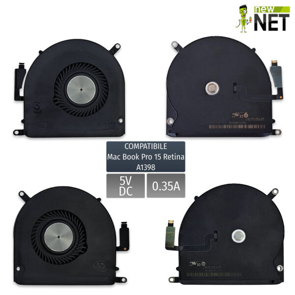 Coppia di ventole CPU fan CC120K12A, CC120K11A per MacBook Pro 15" Retina A1398