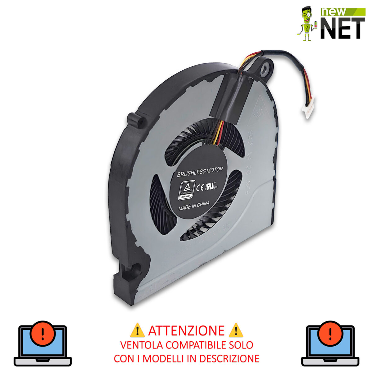 Ventola DFS541105FC0T EP per Acer Aspire 3 A314-21 - 4 Pin, 5V, 0.5A - immagine 3