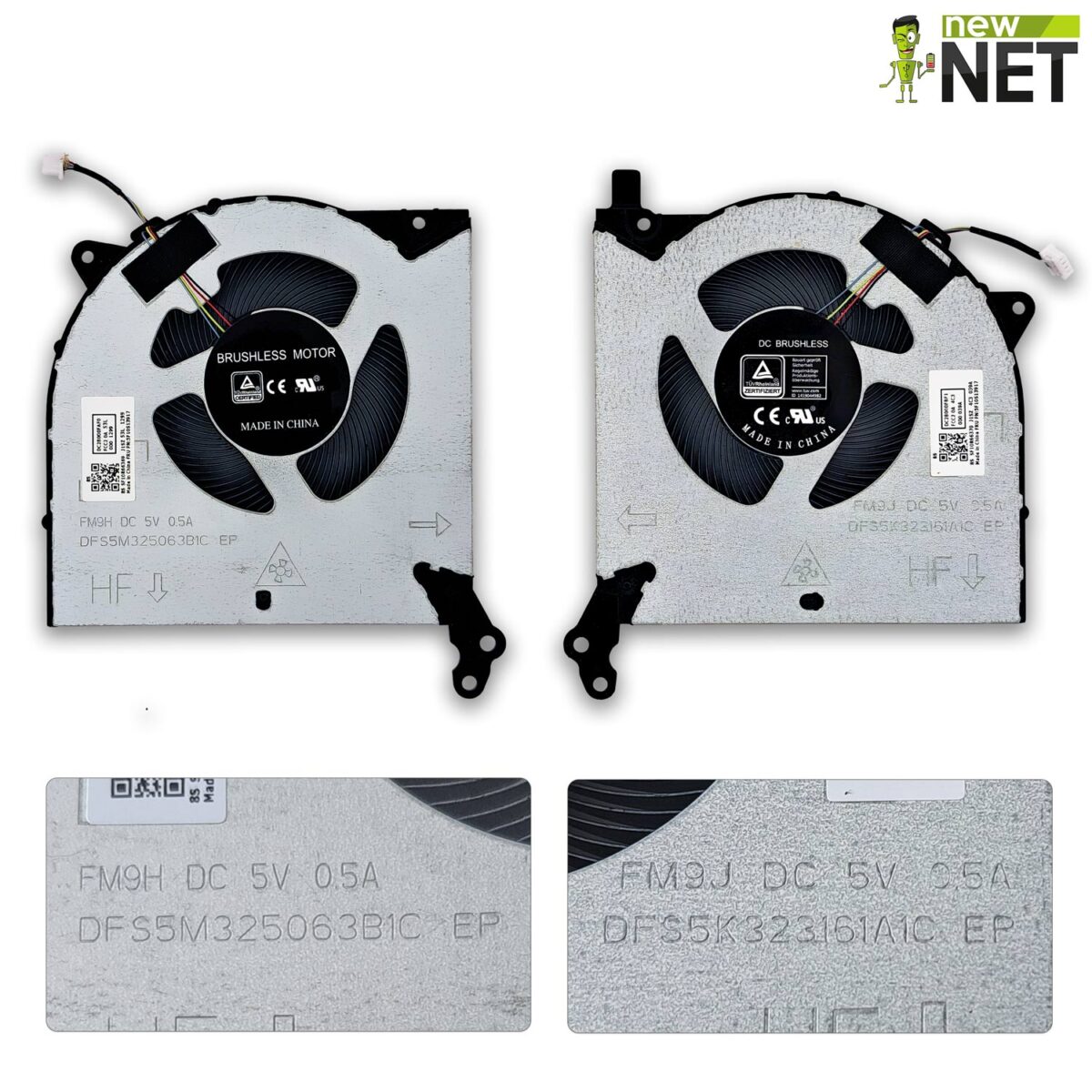Coppia di ventole 5F10S13917 per Lenovo Legion - 4 Pin, 5V, 0.5A - immagine 5