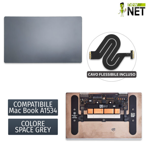 Touchpad 661-04882 per Apple MacBook A1534, con Cavo Flat