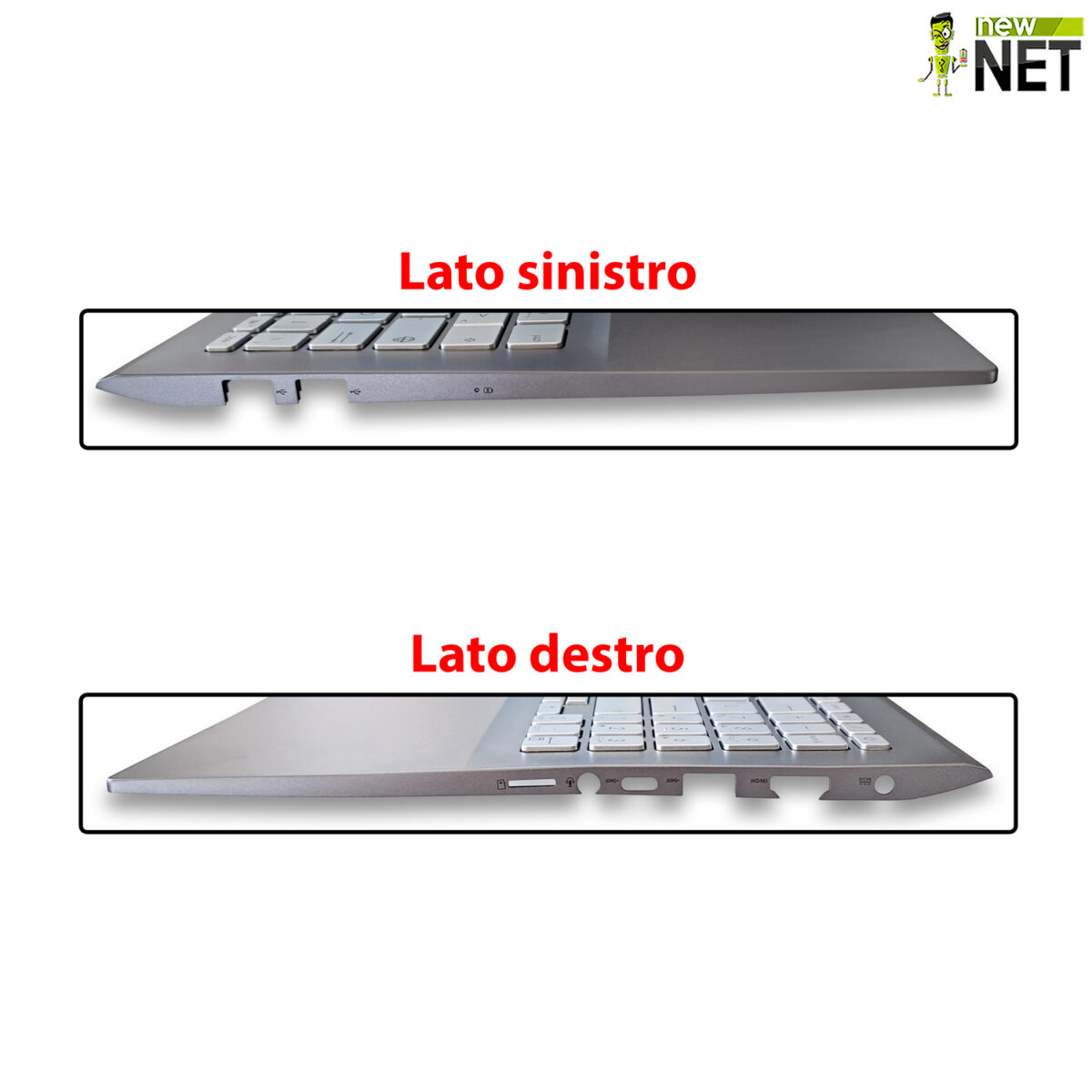 Top Case 90NB0LL2-R31IT0 per ASUS VivoBook S15 X531F con Tastiera italiana, Colore: Grigio - immagine 2