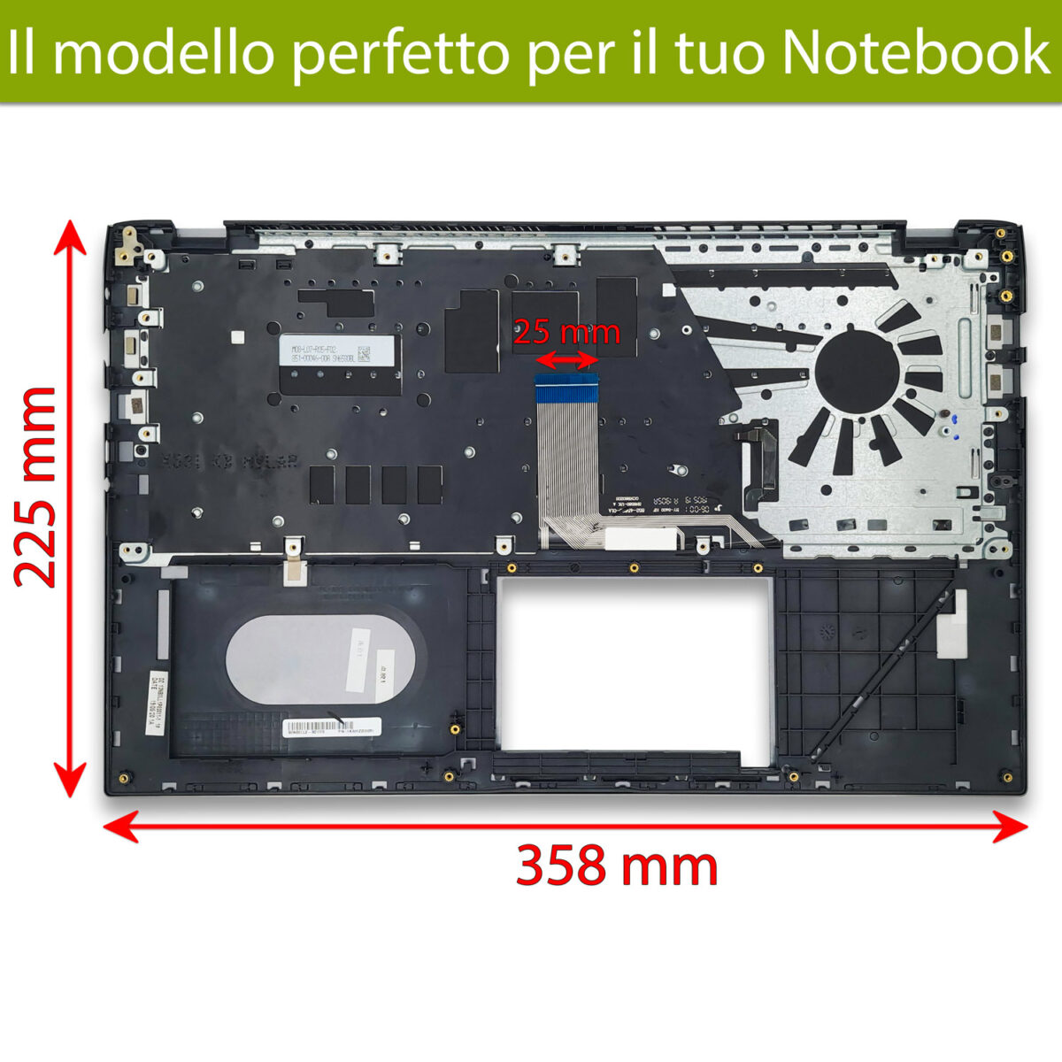 Top Case 90NB0LL2-R31IT0 per ASUS VivoBook S15 X531F con Tastiera italiana, Colore: Grigio - immagine 3