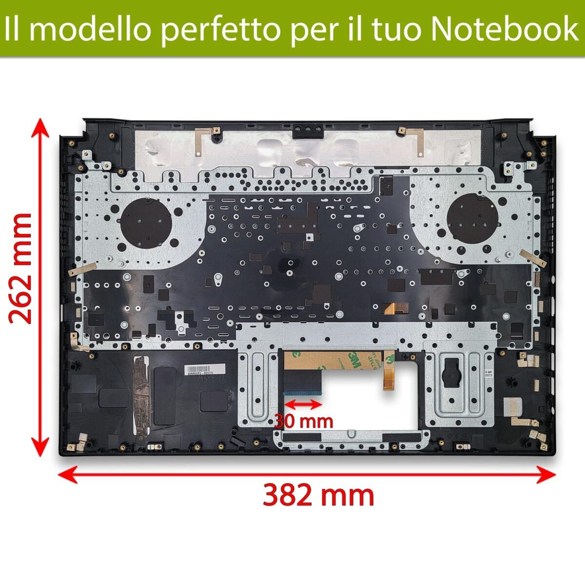 Top Case 90NR00F2-R31IT0 per ASUS ROG Zephyrus M GM501 con Tastiera italiana retroilluminata, Colore: Nero - immagine 2
