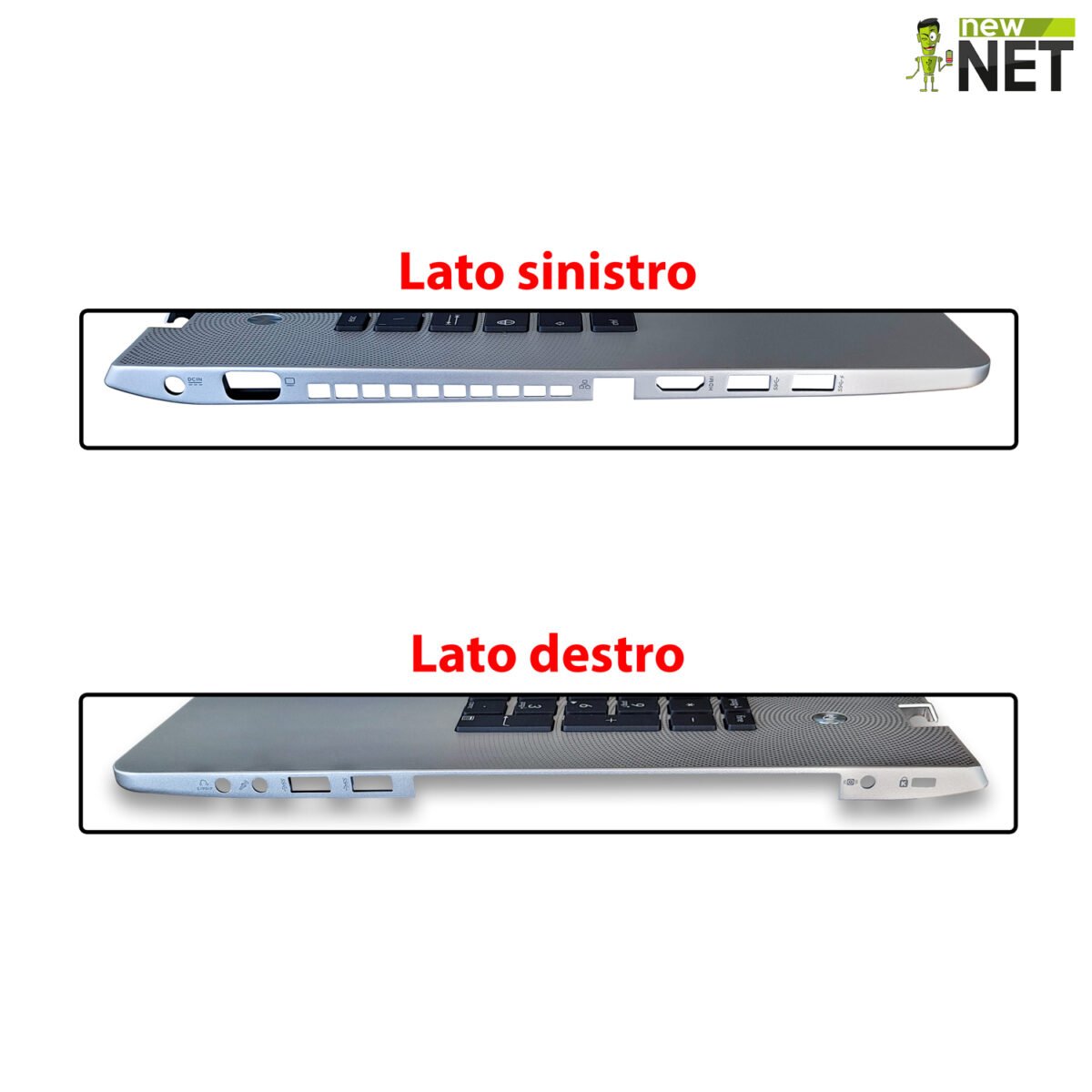 Top Case 90R-NAL1K3F80Y per ASUS N76 con Tastiera italiana retroilluminata, Colore: Argento - immagine 2