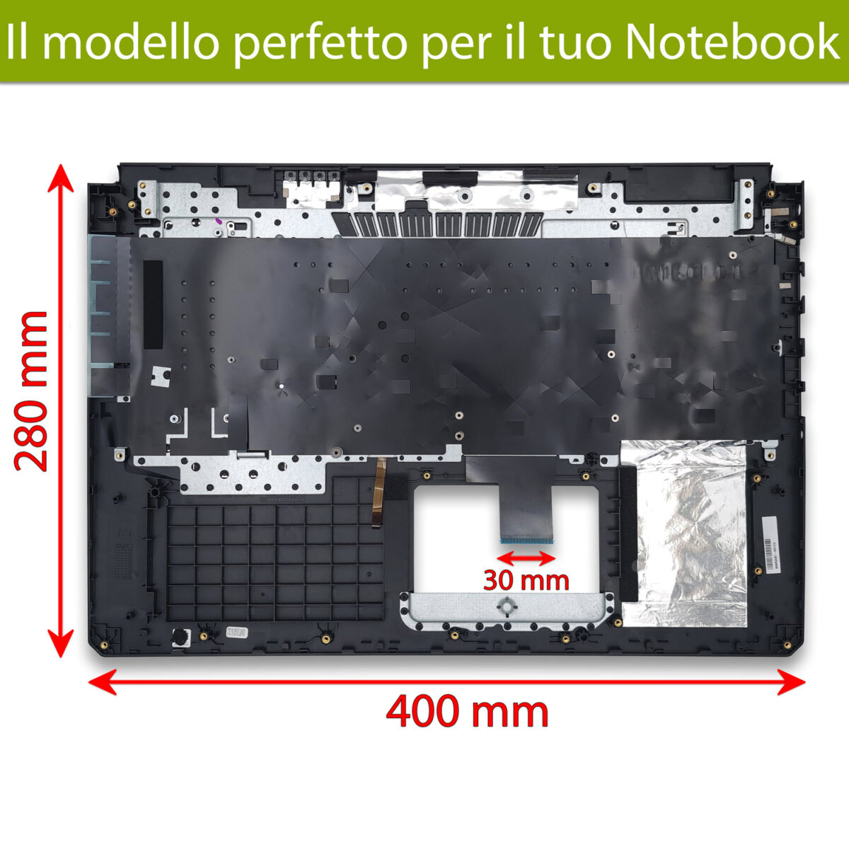 Top Case 90NR00Z1-R32IT1 per ASUS TUF FX705 con Tastiera italiana retroilluminata RGB, Colore: Nero - immagine 2