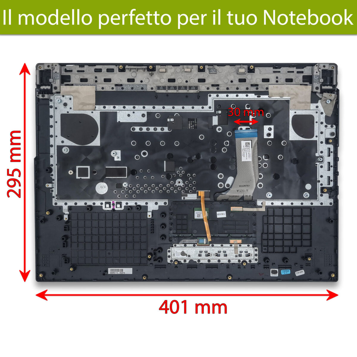 Top Case 90NR01T3-R33IT0 per ASUS ROG Strix G G731 con Tastiera italiana retroilluminata RGB, Colore: Nero - immagine 2