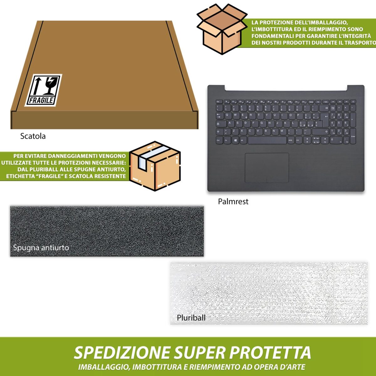 Top Case 5CB0N86464 per Lenovo IdeaPad 320-15IKB con Tastiera italiana, Colore: Grigio - immagine 6