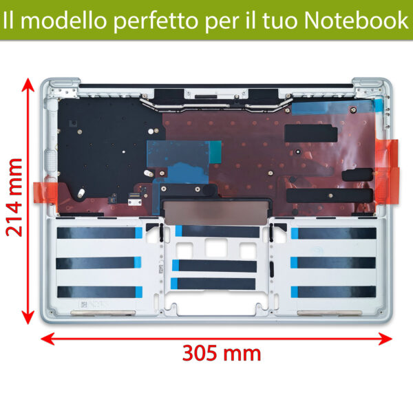 Alternative view of Top Case 661-07947 per MacBook Pro 13" A1708 2016-2017 con Tastiera italiana retroilluminata, Colore Argento
