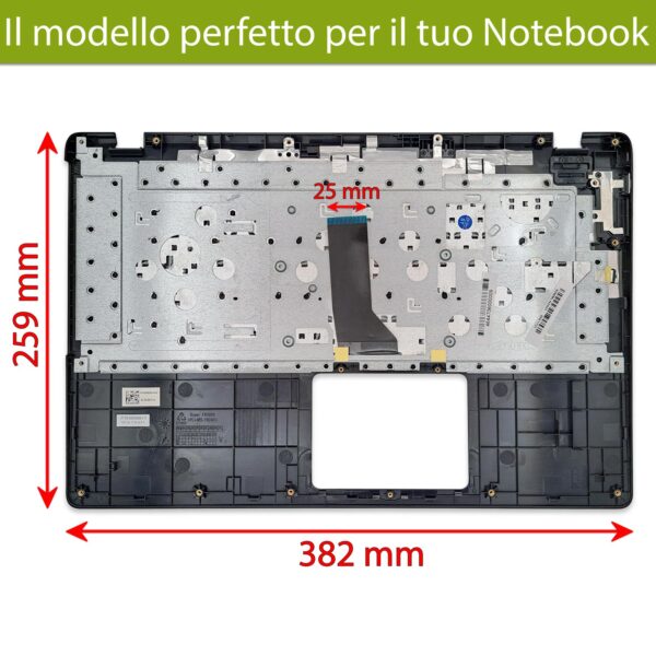Alternative view of Top Case 60.MMLN2.014 per Acer Aspire ES1-511 con Tastiera italiana, Colore Nero