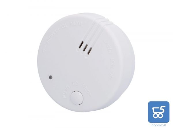 Rilevatore di Fumo Fotoelettrico Miniformato Compatto 7 cm Diametro Allarme 85 dB