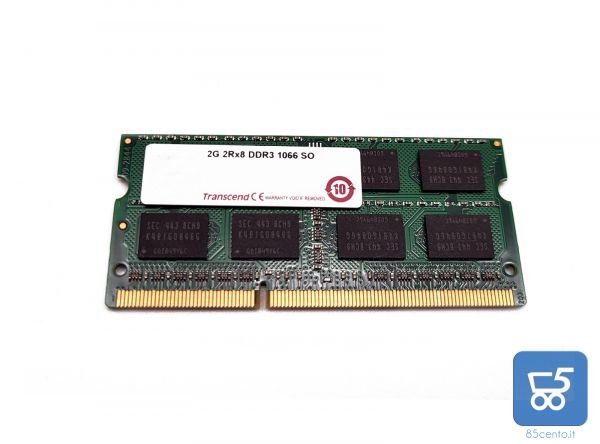 Transcend Memoria Ram 2G 2Rx8 DDR3 1066 SO per notebook portatili